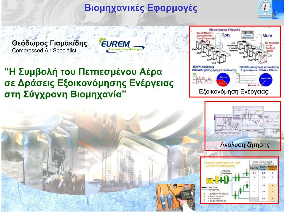 Εξοικονόµησης Ενέργειας στη Σύγχρονη Βιοµηχανία