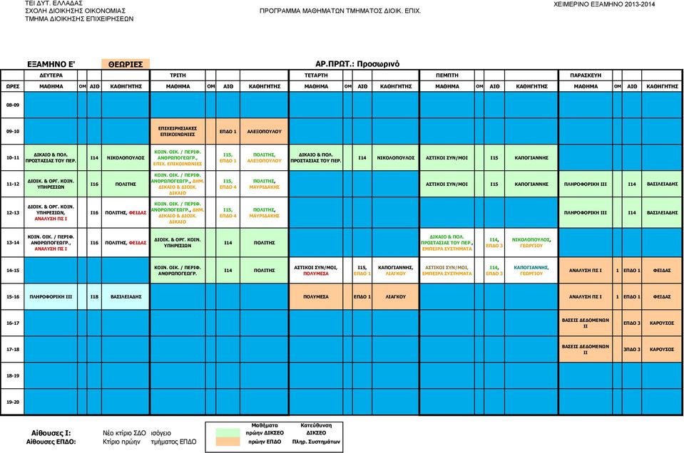 ΔΙΚΑΙΟ Ι15, 4 ΠΟΛΙΤΗΣ, ΑΣΤΙΚΟΙ ΣΥΝ/ΜΟΙ Ι15 ΚΑΠΟΓΙΑΝΝΗΣ ΠΛΗΡΟΦΟΡΙΚΗ ΙΙΙ 1-1 ΔΙΟΙΚ. & ΟΡΓ. ΚΟΙΝ. ΥΠΗΡΣΙΩΝ, Ι16 ΠΟΛΙΤΗΣ, ΦΙΔΑΣ ΚΟΙΝ. ΟΙΚ. / ΠΡΙΦ. ΑΝΘΡΩΠΟΓΩΓΡ., ΔΗΜ. ΔΙΚΑΙΟ & ΔΙΟΙΚ.