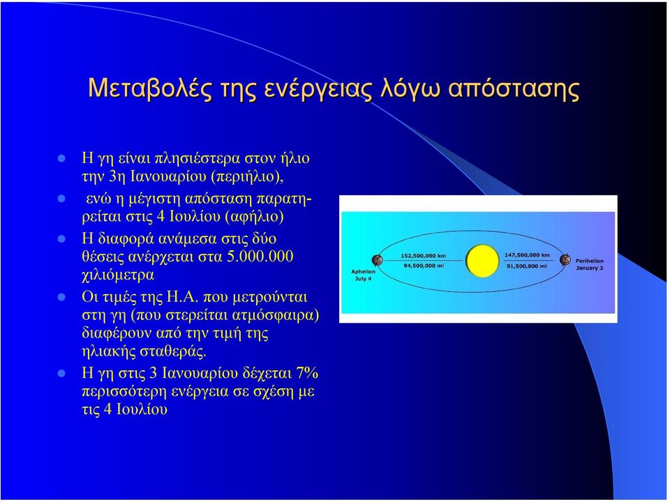 000.000 χιλιόµετρα Οι τιµές της Η.Α.