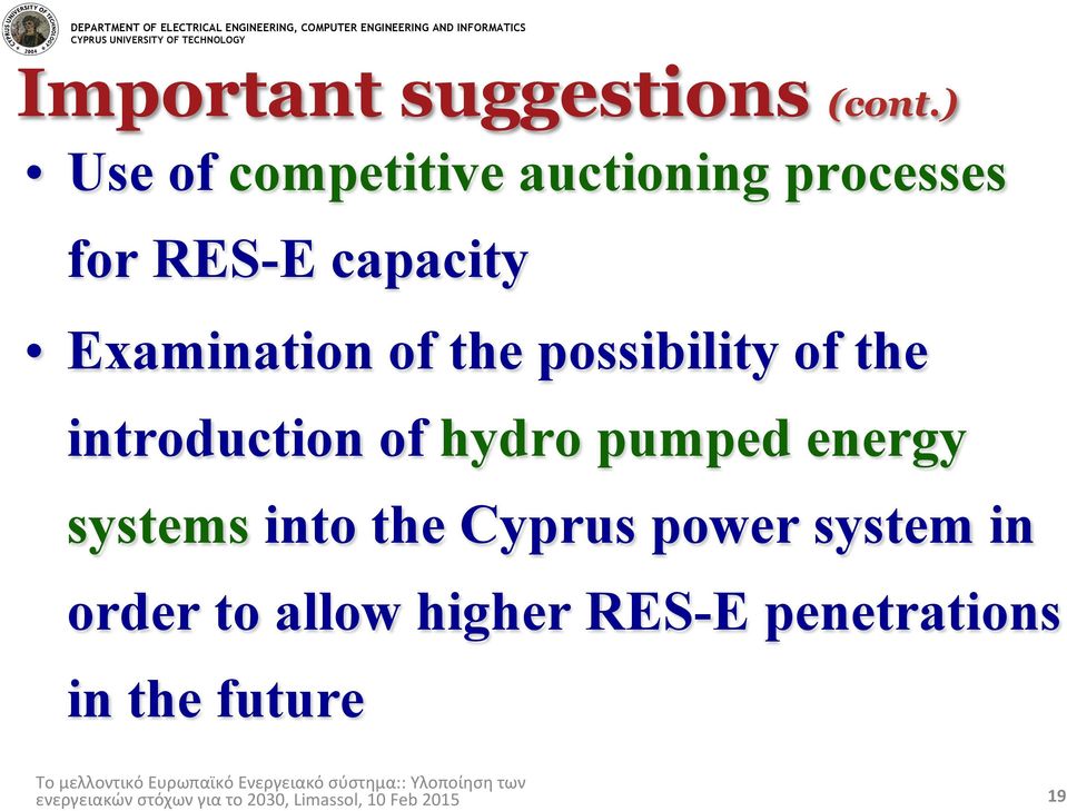 Examination of the possibility of the introduction of hydro