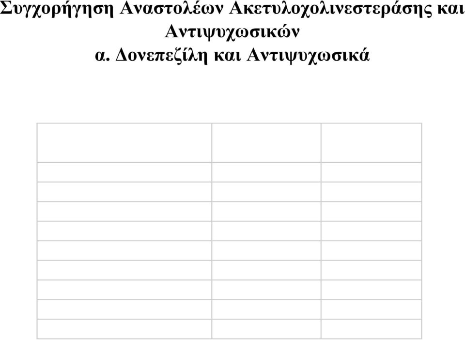 44 Ρισπεριδόνη 680 21.05 Ολανζαπίνη 677 20.95 θειαζίδες 85 2.