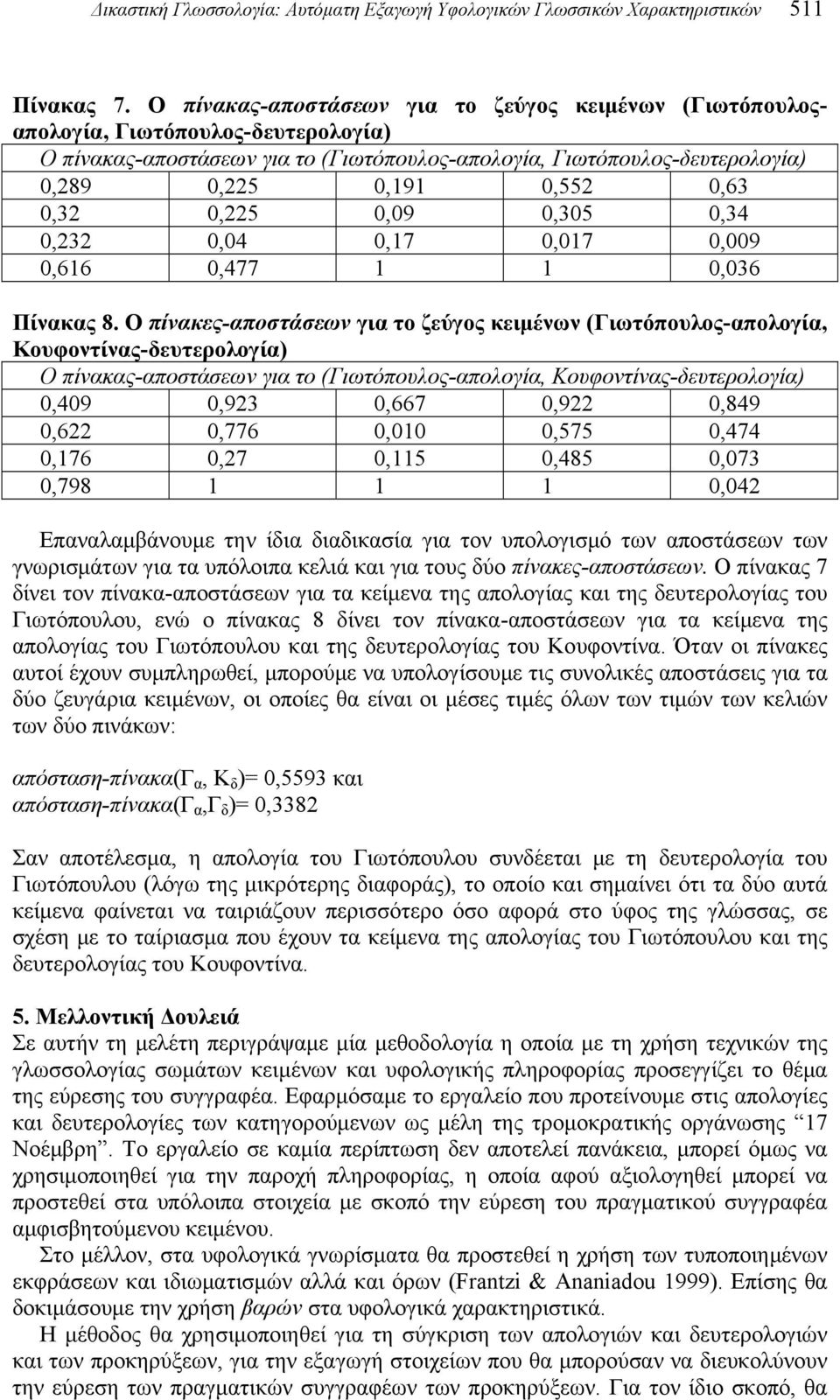 0,32 0,225 0,09 0,305 0,34 0,232 0,04 0,17 0,017 0,009 0,616 0,477 1 1 0,036 Πίνακας 8.