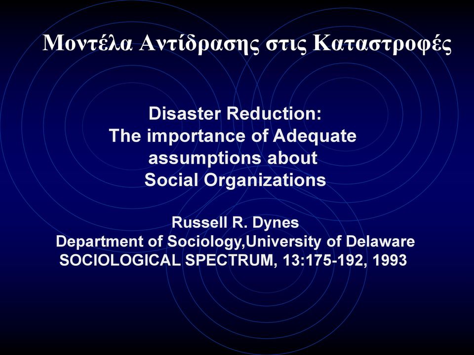 Organizations Russell R.