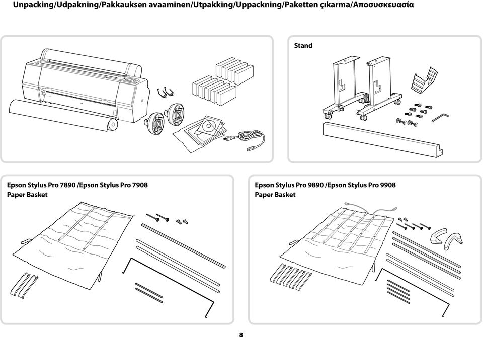 çıkarma/αποσυσκευασία Stand Epson Stylus Pro 7890