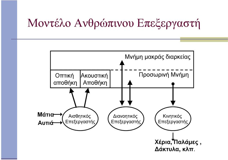 Προσωρινή Μνήµη Μάτια Αυτιά Αισθητικός