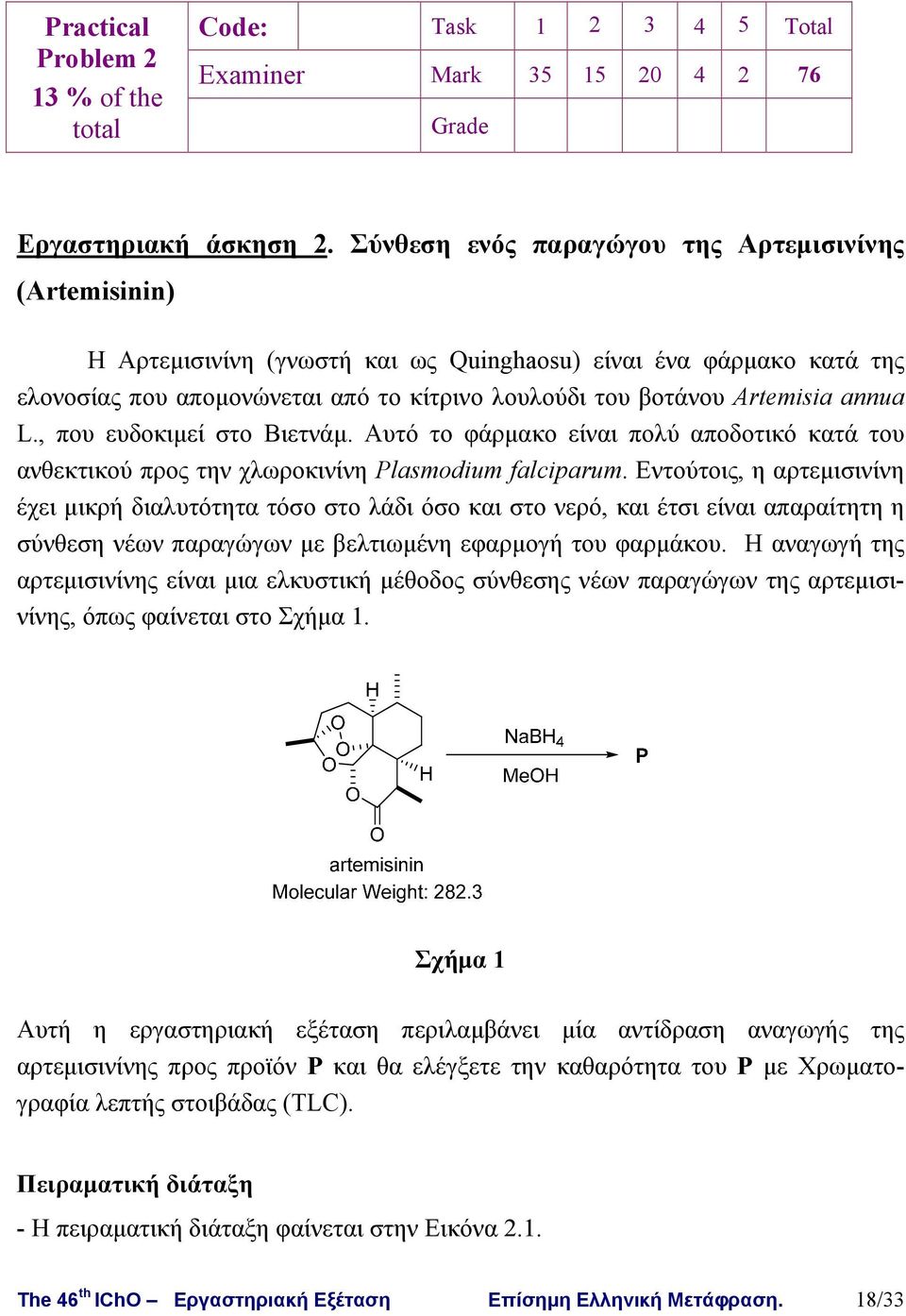 annua L., που ευδοκιμεί στο Βιετνάμ. Αυτό το φάρμακο είναι πολύ αποδοτικό κατά του ανθεκτικού προς την χλωροκινίνη Plasmodium falciparum.