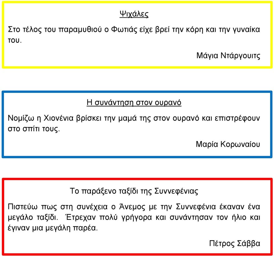 επιστρέφουν στο σπίτι τους.