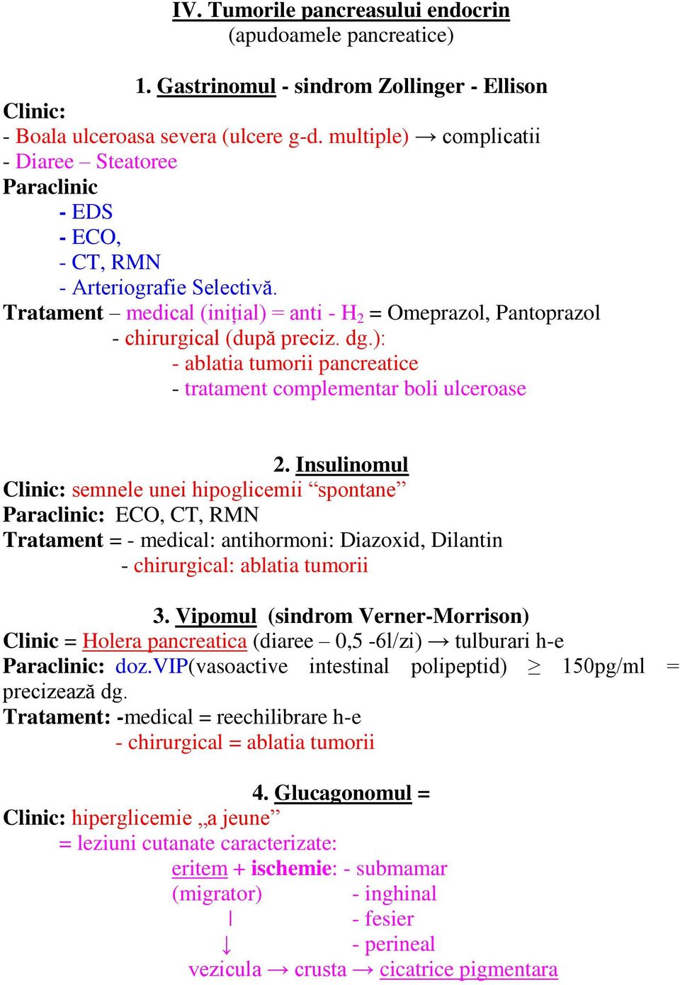 ): - ablatia tumorii pancreatice - tratament complementar boli ulceroase 2.