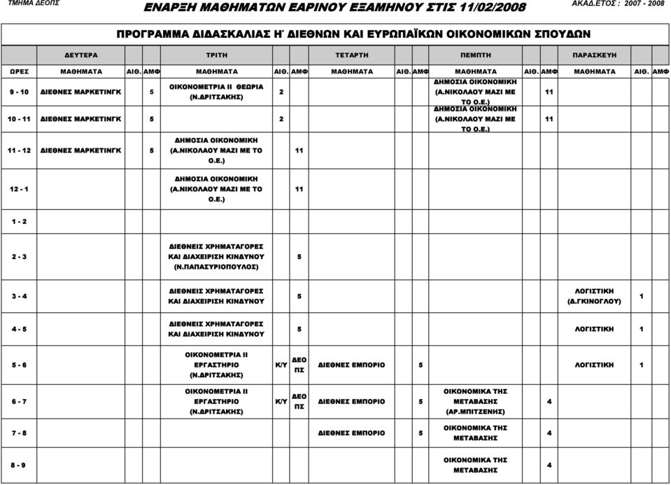 ΝΙΚΟΛΑΟΥ ΜΑΖΙ ΜΕ ΤΟ Ο.Ε.) - 2 ΔΙΕΘΝΕΣ ΜΑΡΚΕΤΙΝΓΚ ΔΗΜΟΣΙΑ ΟΙΚΟΝΟΜΙΚΗ (Α.ΝΙΚΟΛΑΟΥ ΜΑΖΙ ΜΕ ΤΟ Ο.Ε.) ΔΗΜΟΣΙΑ ΟΙΚΟΝΟΜΙΚΗ 2 - (Α.ΝΙΚΟΛΑΟΥ ΜΑΖΙ ΜΕ ΤΟ Ο.Ε.) - 2 ΔΙΕΘΝΕΙΣ ΧΡΗΜΑΤΑΓΟΡΕΣ ΚΑΙ ΔΙΑΧΕΙΡΙΣΗ ΚΙΝΔΥΝΟΥ 3 - ΔΙΕΘΝΕΙΣ ΧΡΗΜΑΤΑΓΟΡΕΣ ΚΑΙ ΔΙΑΧΕΙΡΙΣΗ ΚΙΝΔΥΝΟΥ ΛΟΓΙΣΤΙΚΗ (Δ.