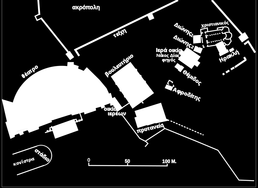 Ο αρχαιολογικός χώρος της Δωδώνης απέχει 2 χιλιόμετρα από τον οικισμό της Δωδώνης και
