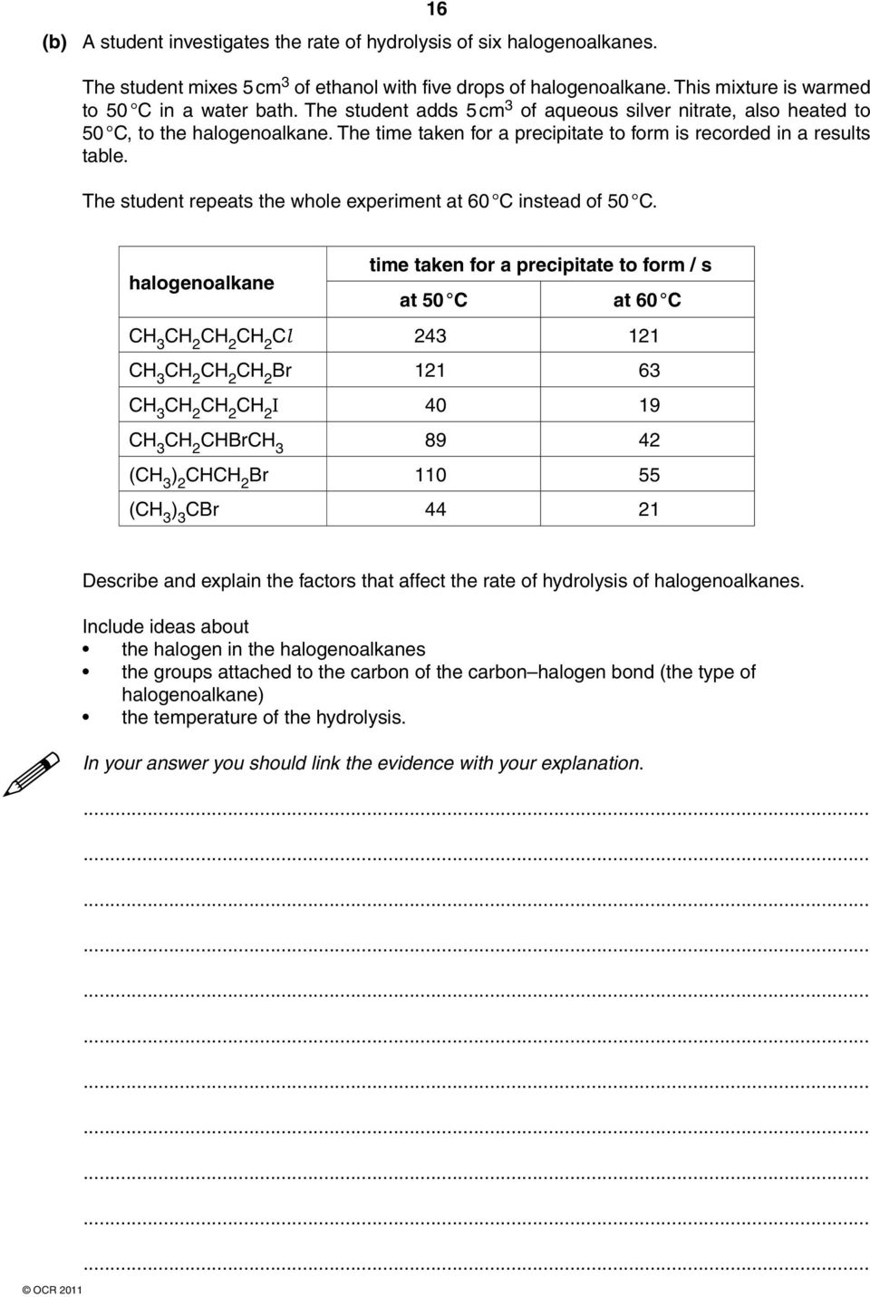 The student repeats the whole experiment at 60 C instead of 50 C.