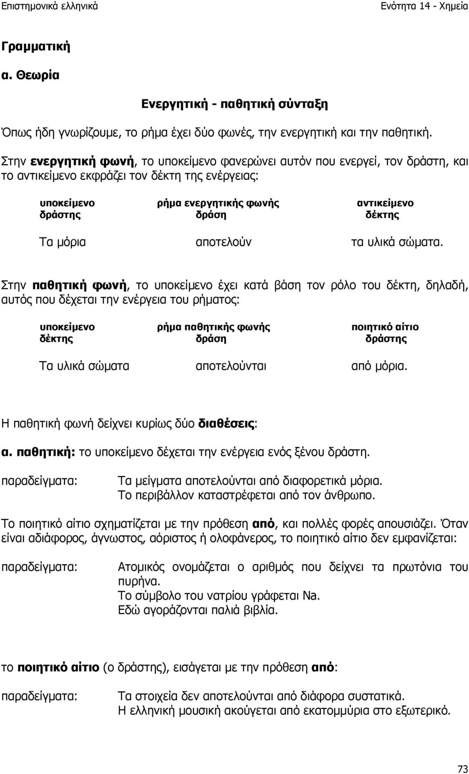 µόρια αποτελούν τα υλικά σώµατα.