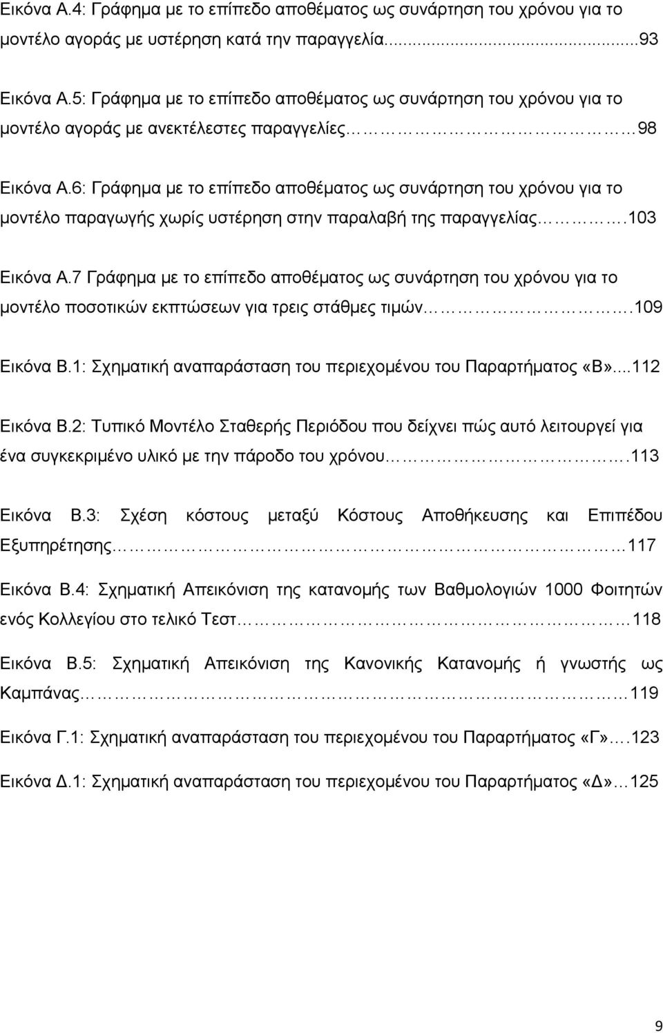 6: Γράφημα με το επίπεδο αποθέματος ως συνάρτηση του χρόνου για το μοντέλο παραγωγής χωρίς υστέρηση στην παραλαβή της παραγγελίας.103 Εικόνα Α.