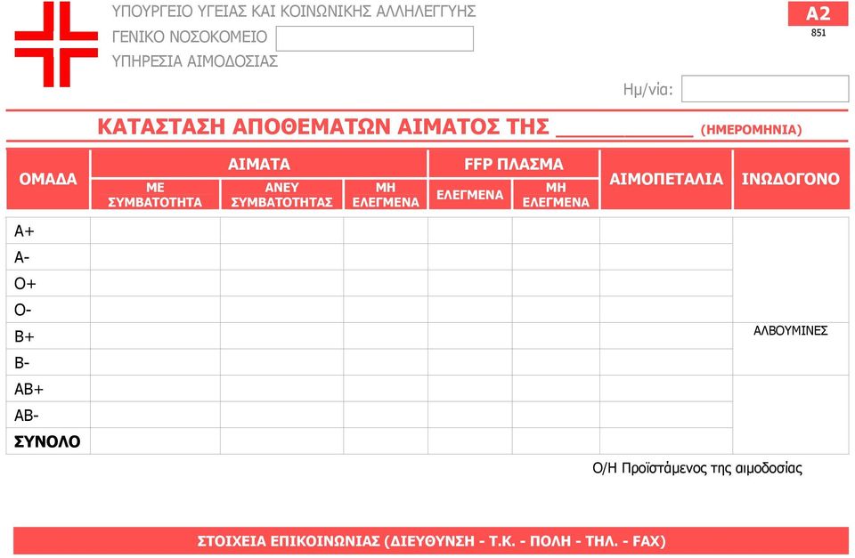 ΕΛΕΓΜΕΝΑ FFP ΠΛΑΣΜΑ ΕΛΕΓΜΕΝΑ ΜΗ ΕΛΕΓΜΕΝΑ ΑΙΜΟΠΕΤΑΛΙΑ ΙΝΩ ΟΓΟΝΟ