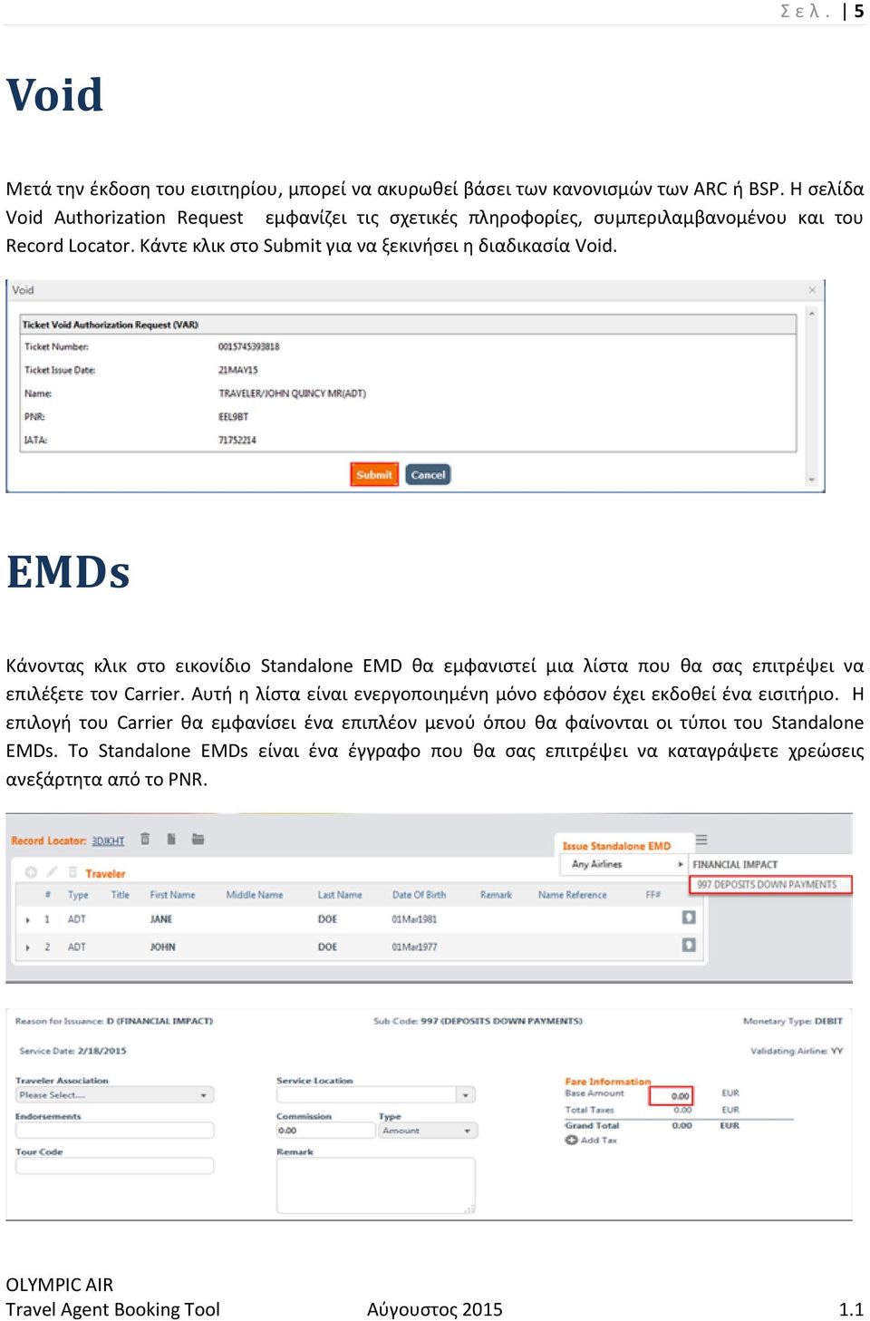 Κάντε κλικ στο Submit για να ξεκινήσει η διαδικασία Void.