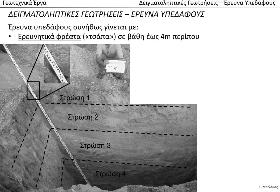 συνεκτική, λευκή/τεφρή, με μικρό ποσοστό άμμου και πολύ λίγες ευμεγέθεις κροκάλες 1,30 2,40: Ιλυώδης ΑΜΜΟΣ