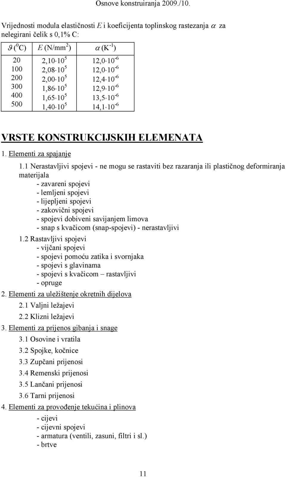 1 Nerastavljivi spojevi - ne mogu se rastaviti bez razaranja ili plastičnog deformiranja materijala - zavareni spojevi - lemljeni spojevi - lijepljeni spojevi - zakovični spojevi - spojevi dobiveni