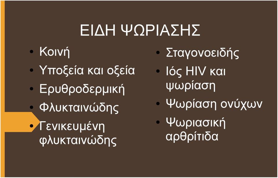 φλυκταινώδης Σταγονοειδής Ιός HIV και