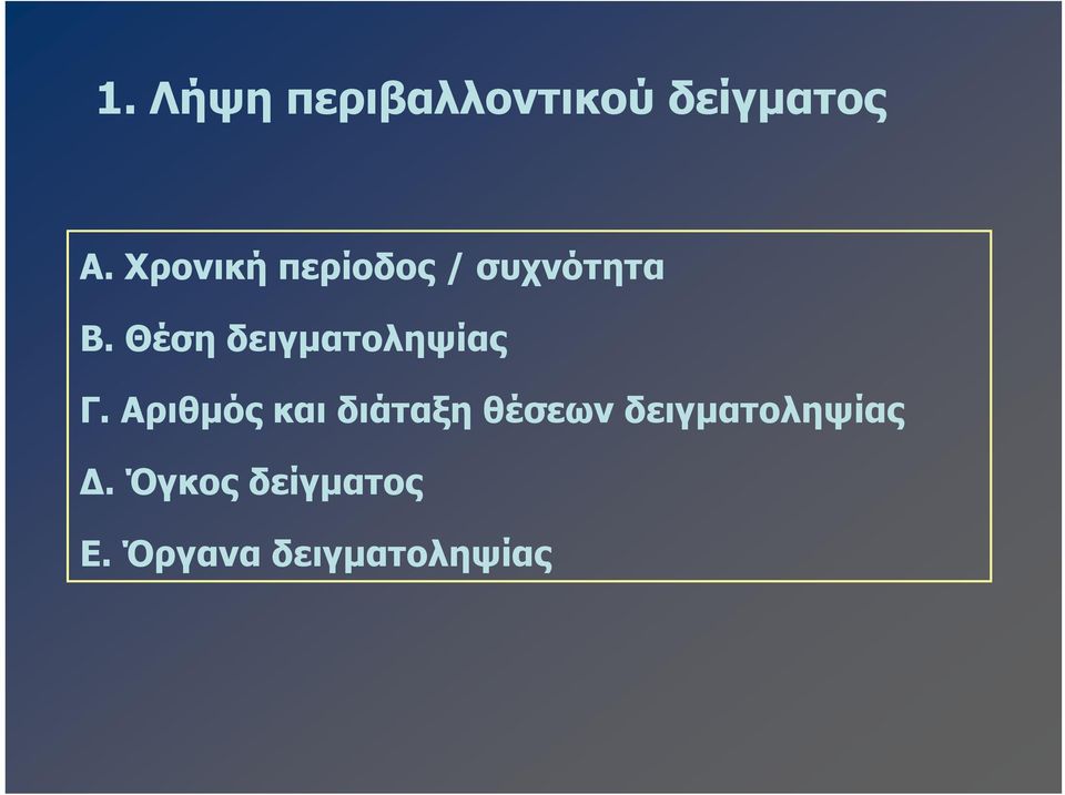 Θέση δειγματοληψίας Γ.