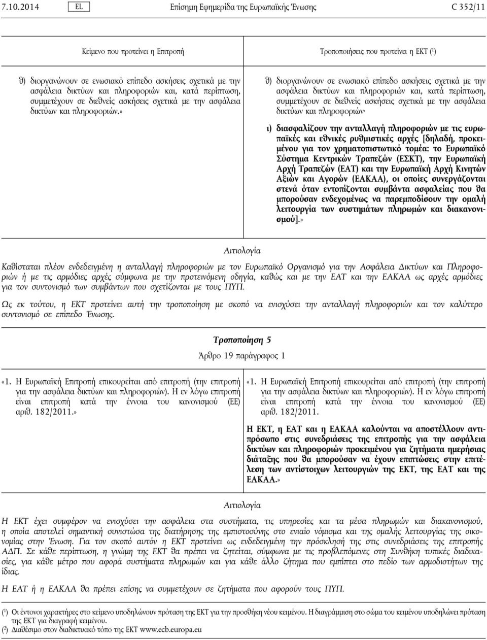 » θ) διοργανώνουν σε ενωσιακό επίπεδο ασκήσεις σχετικά με την ασφάλεια δικτύων και πληροφοριών και, κατά περίπτωση, συμμετέχουν σε διεθνείς ασκήσεις σχετικά με την ασφάλεια δικτύων και πληροφοριών ι)