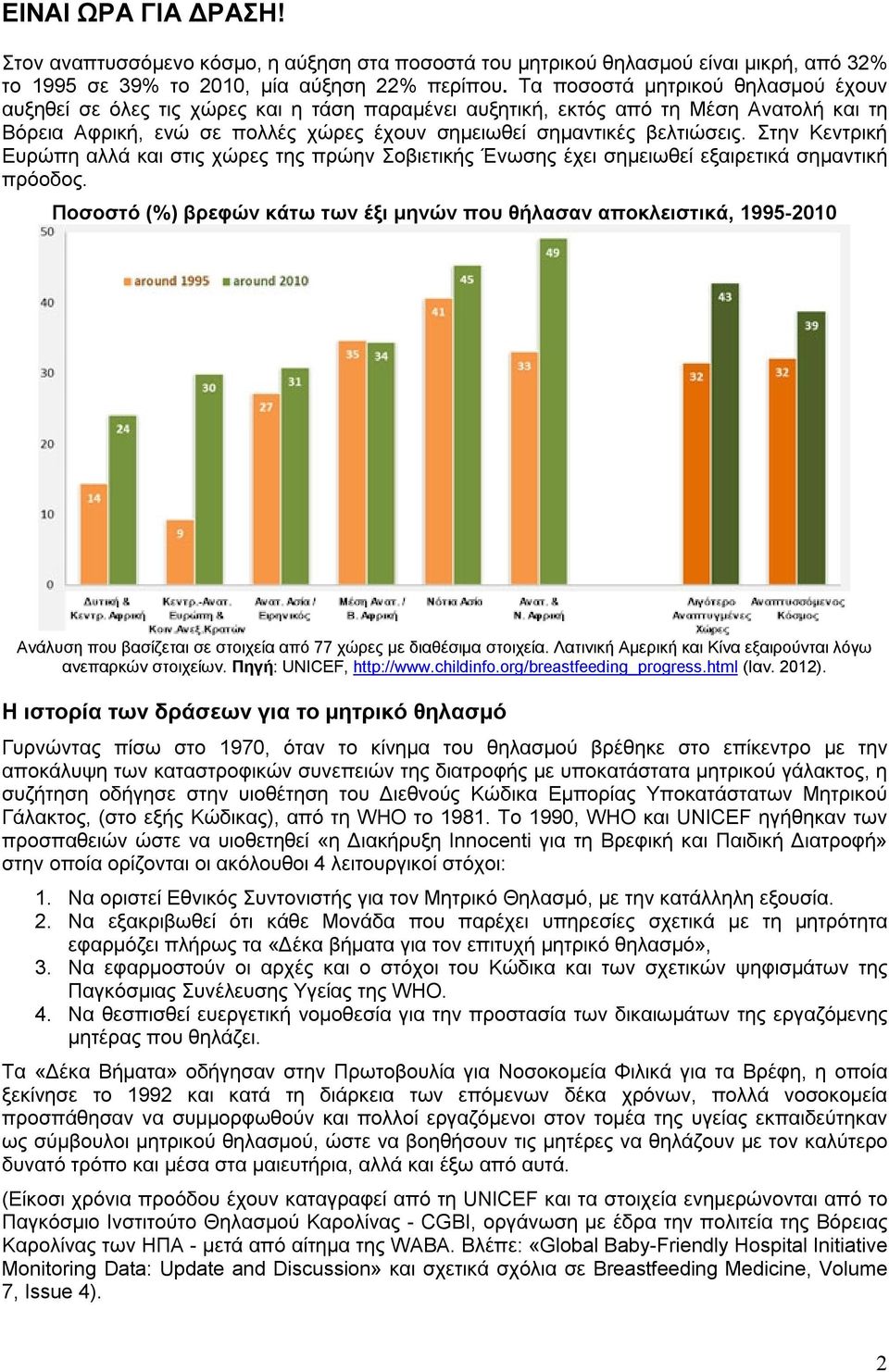 Στην Κεντρική Ευρώπη αλλά και στις χώρες της πρώην Σοβιετικής Ένωσης έχει σημειωθεί εξαιρετικά σημαντική πρόοδος.