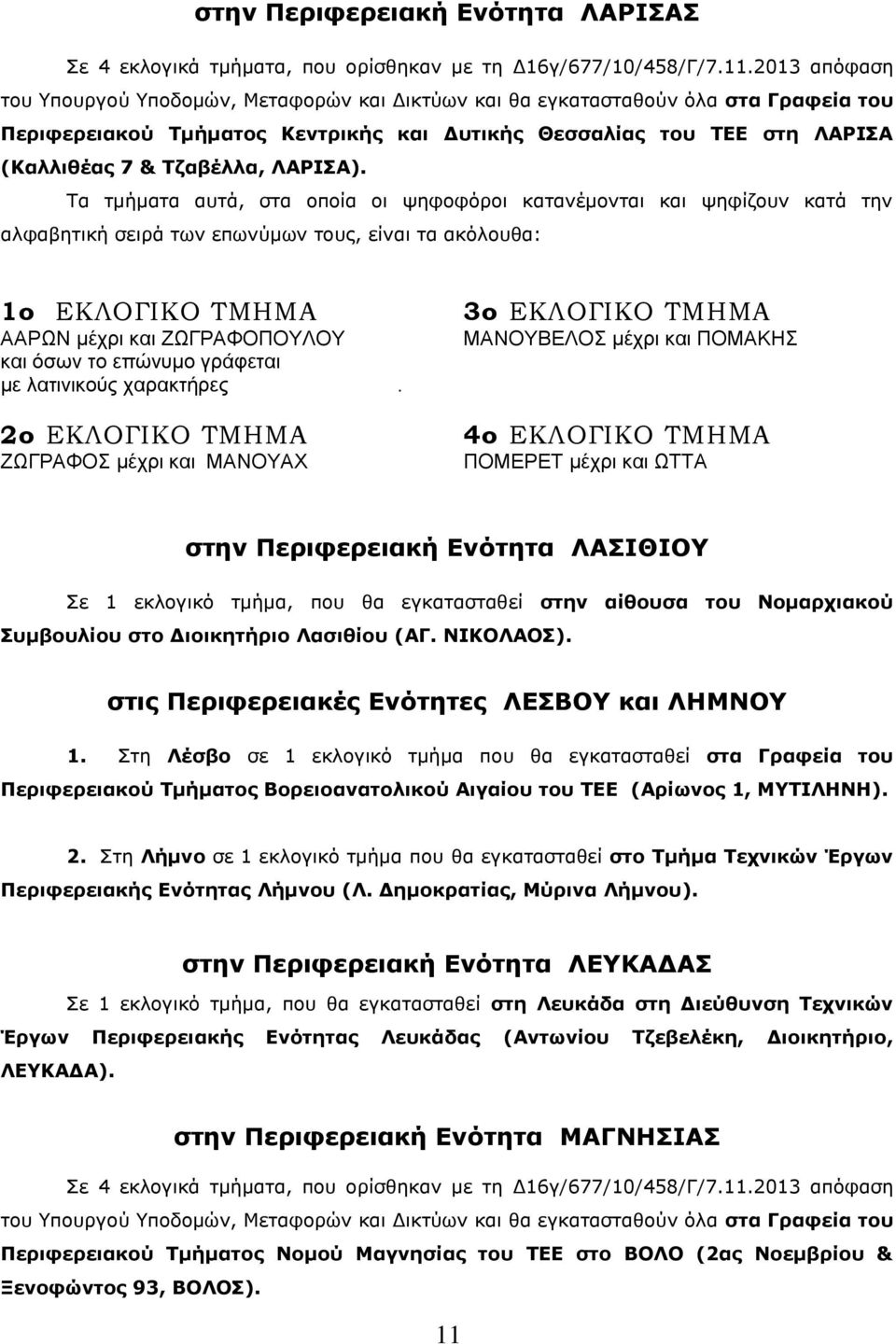 ΛΑΡΙΣΑ). ΑΑΡΩΝ μέχρι και ΖΩΓΡΑΦΟΠΟΥΛΟΥ.