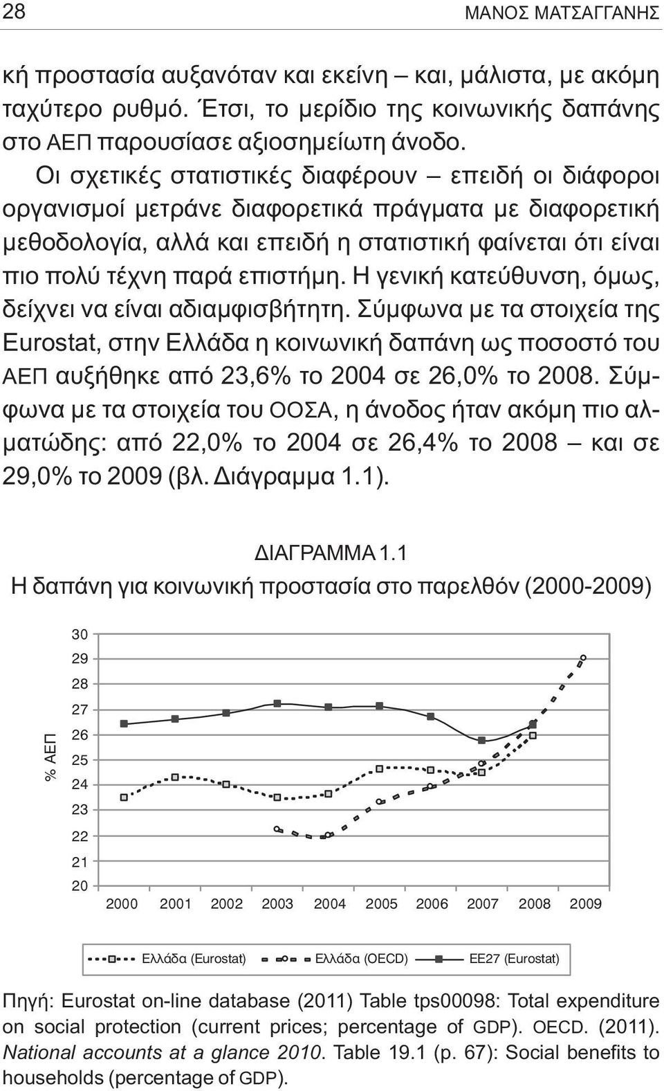 Η γενική κατεύθυνση, όμως, δείχνει να είναι αδιαμφισβήτητη. Σύμφωνα με τα στοιχεία της Eurostat, στην Ελλάδα η κοινωνική δαπάνη ως ποσοστό του ΑΕΠ αυξήθηκε από 23,6% το 2004 σε 26,0% το 2008.