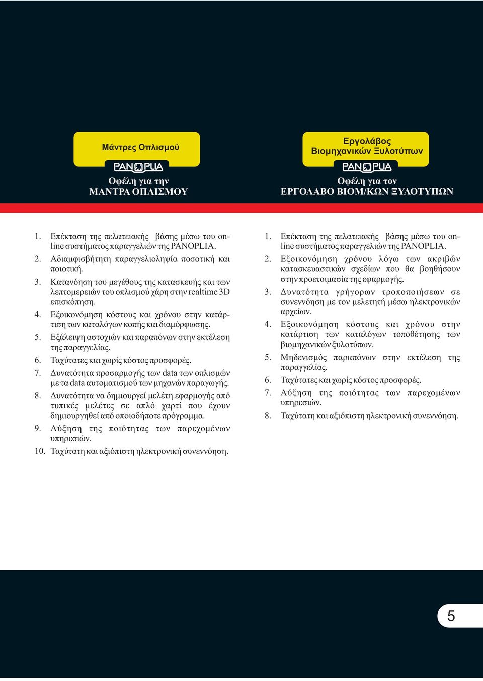 Κατανόηση του μεγέθους της κατασκευής και των λεπτομερειών του οπλισμού χάρη στην realtime 3D επισκόπηση. 4. Εξοικονόμηση κόστους και χρόνου στην κατάρ- τιση των καταλόγων κοπής και διαμόρφωσης. 5.