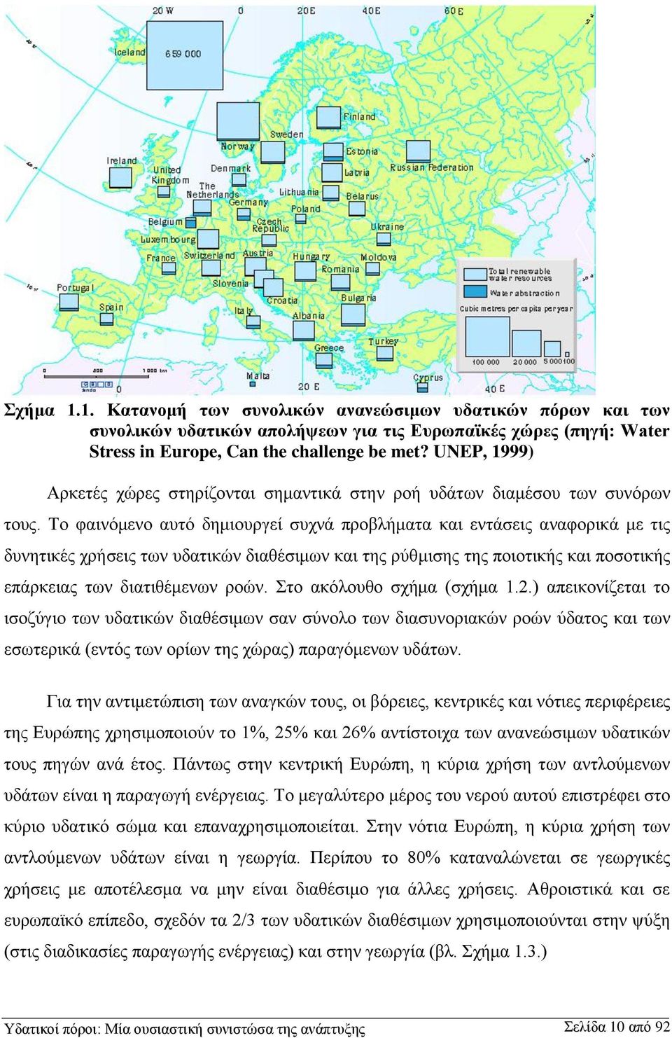 Το φαινόμενο αυτό δημιουργεί συχνά προβλήματα και εντάσεις αναφορικά με τις δυνητικές χρήσεις των υδατικών διαθέσιμων και της ρύθμισης της ποιοτικής και ποσοτικής επάρκειας των διατιθέμενων ροών.