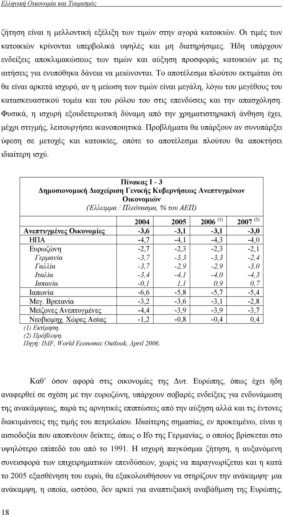 Το αποτέλεσµα πλούτου εκτιµάται ότι θα είναι αρκετά ισχυρό, αν η µείωση των τιµών είναι µεγάλη, λόγω του µεγέθους του κατασκευαστικού τοµέα και του ρόλου του στις επενδύσεις και την απασχόληση.