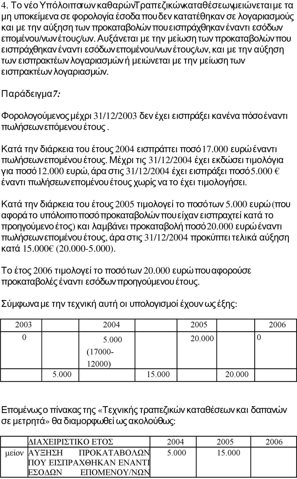 Αυξάνεται με την μείωση των προκαταβολώνπου εισπράχθηκαν έναντι εσόδωνεπομένου / νωνέτους / ων, και με την αύξηση των εισπρακτέων λογαριασμώνή μειώνεται με την μείωση των εισπρακτέων λογαριασμών.