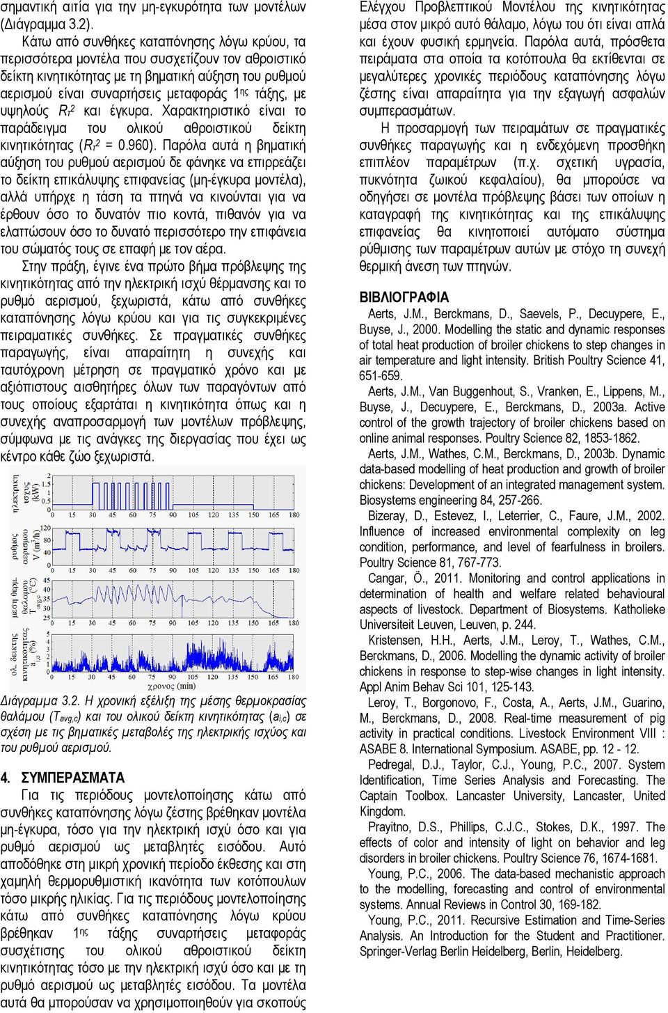 µε υψηλούς Rτ 2 και έγκυρα. Χαρακτηριστικό είναι το παράδειγµα του ολικού αθροιστικού δείκτη κινητικότητας (Rτ 2 = 0.960).