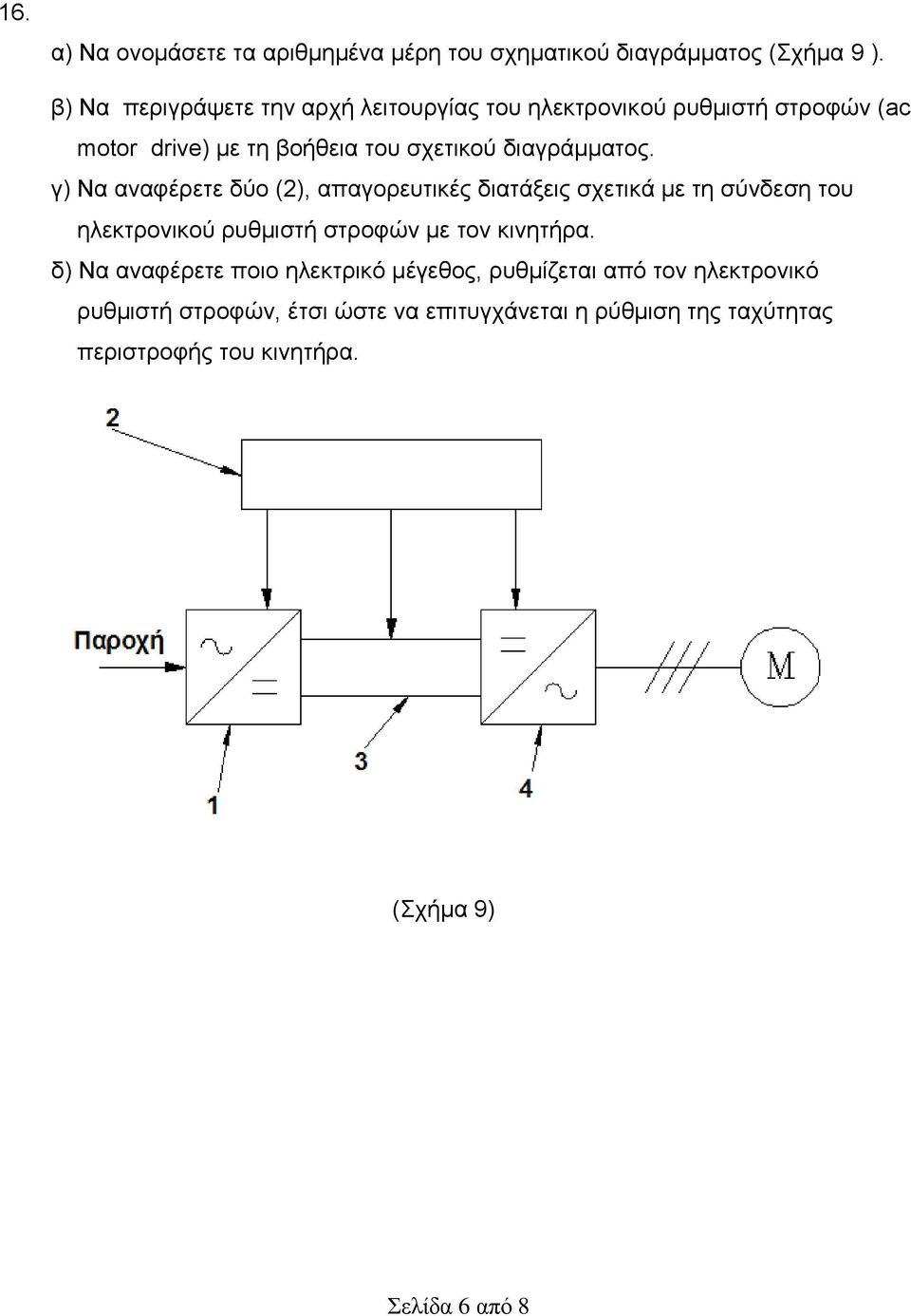 γ) Να αναφέρετε δύο (2), απαγορευτικές διατάξεις σχετικά με τη σύνδεση του ηλεκτρονικού ρυθμιστή στροφών με τον κινητήρα.