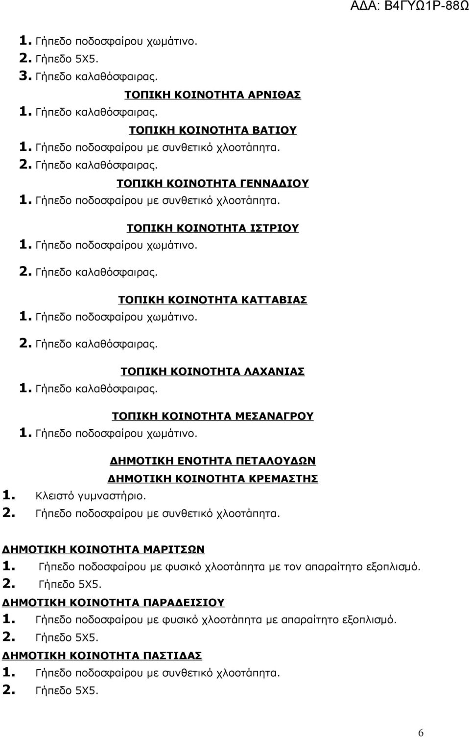 2. Γήπεδο καλαθόσφαιρας. ΤΟΠΙΚΗ ΚΟΙΝΟΤΗΤΑ ΓΕΝΝΑΔΙΟΥ 1.