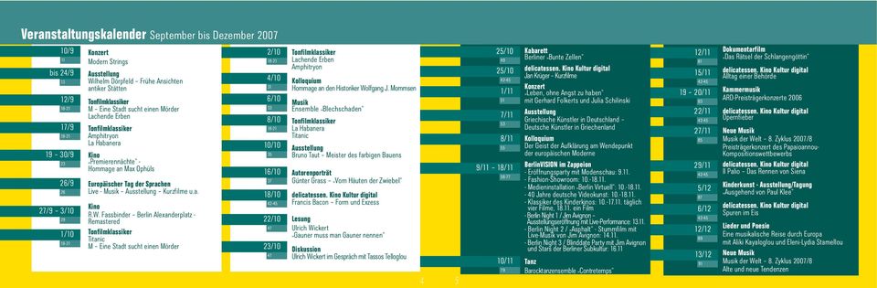 Sprachen Live - Musik Ausstellung Kurzfilme u.a. Kino R.W.