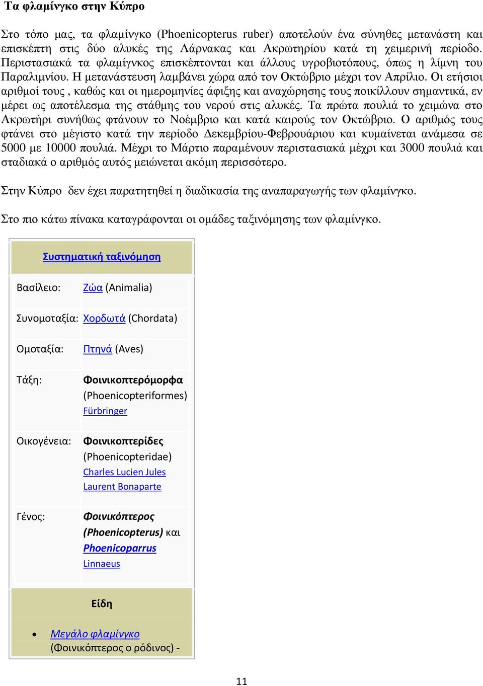 Οι ετήσιοι αριθµοί τους, καθώς και οι ηµεροµηνίες άφιξης και αναχώρησης τους ποικίλλουν σηµαντικά, εν µέρει ως αποτέλεσµα της στάθµης του νερού στις αλυκές.