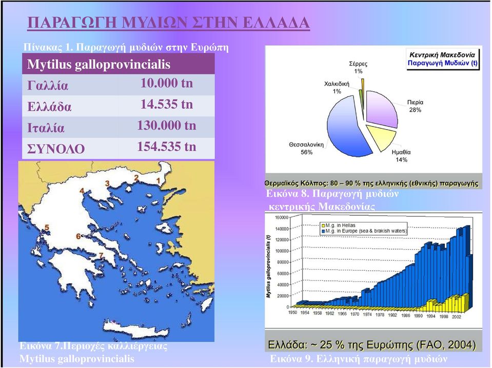 000 tn Ελλάδα 14.535 tn Ιταλία 130.000 tn ΣΥΝΟΛΟ 154.535 tn Εικόνα 8.