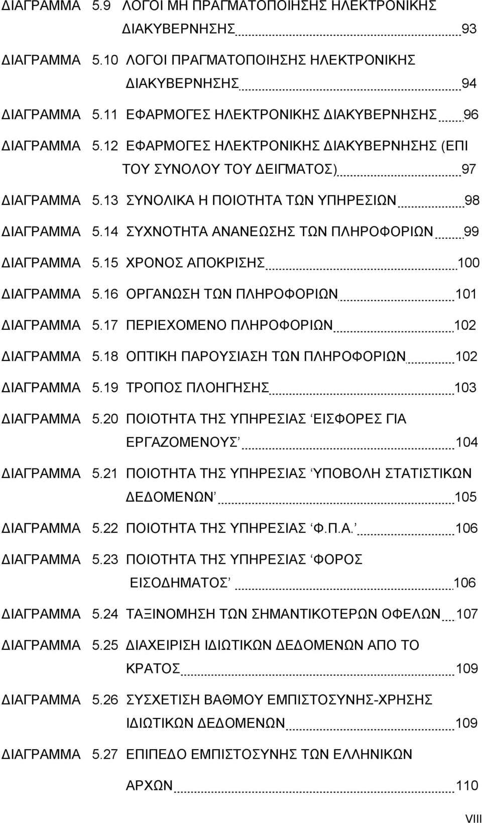 15 ΧΡΟΝΟΣ ΑΠΟΚΡΙΣΗΣ 100 ΙΑΓΡΑΜΜΑ 5.16 ΟΡΓΑΝΩΣΗ ΤΩΝ ΠΛΗΡΟΦΟΡΙΩΝ 101 ΙΑΓΡΑΜΜΑ 5.17 ΠΕΡΙΕΧΟΜΕΝΟ ΠΛΗΡΟΦΟΡΙΩΝ 102 ΙΑΓΡΑΜΜΑ 5.18 ΟΠΤΙΚΗ ΠΑΡΟΥΣΙΑΣΗ ΤΩΝ ΠΛΗΡΟΦΟΡΙΩΝ 102 ΙΑΓΡΑΜΜΑ 5.