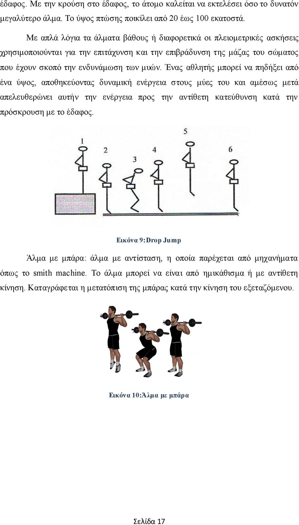 Ένας αθλητής μπορεί να πηδήξει από ένα ύψος, αποθηκεύοντας δυναμική ενέργεια στους μύες του και αμέσως μετά απελευθερώνει αυτήν την ενέργεια προς την αντίθετη κατεύθυνση κατά την πρόσκρουση με το