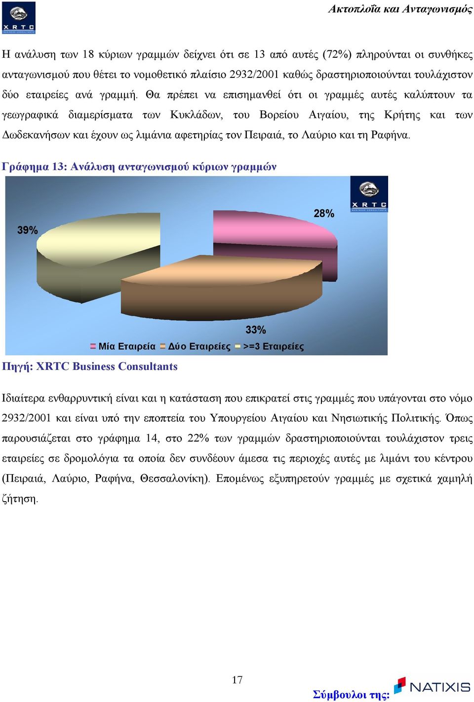 Θα πρέπει να επισηµανθεί ότι οι γραµµές αυτές καλύπτουν τα γεωγραφικά διαµερίσµατα των Κυκλάδων, του Βορείου Αιγαίου, της Κρήτης και των ωδεκανήσων και έχουν ως λιµάνια αφετηρίας τον Πειραιά, το