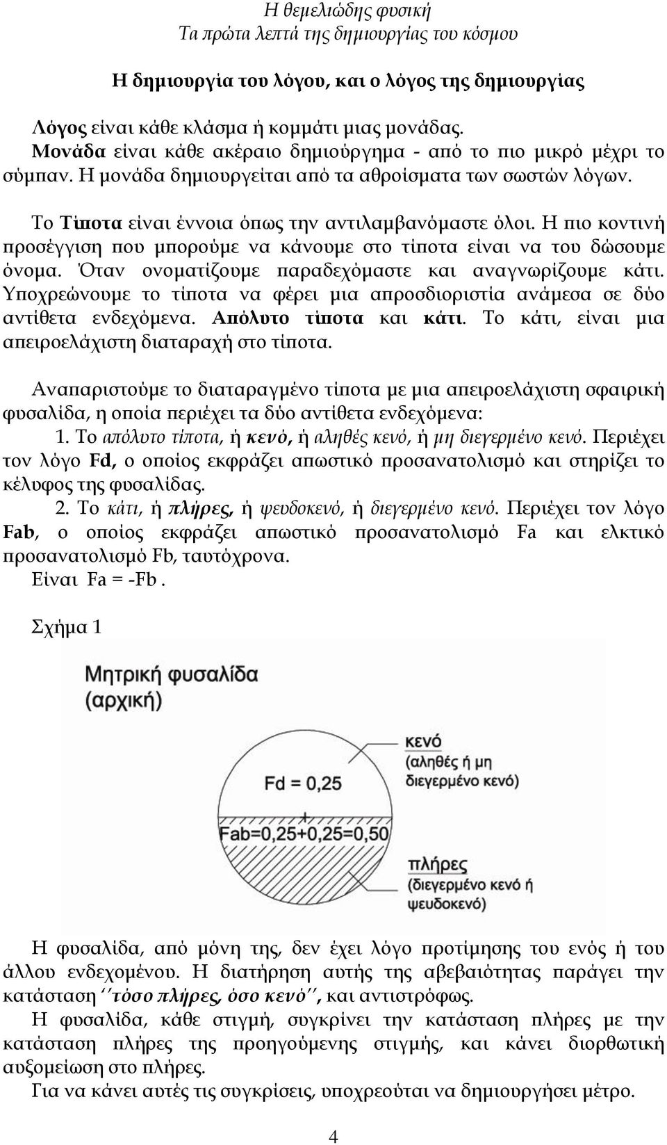 Η πιο κοντινή προσέγγιση που μπορούμε να κάνουμε στο τίποτα είναι να του δώσουμε όνομα. Όταν ονοματίζουμε παραδεχόμαστε και αναγνωρίζουμε κάτι.