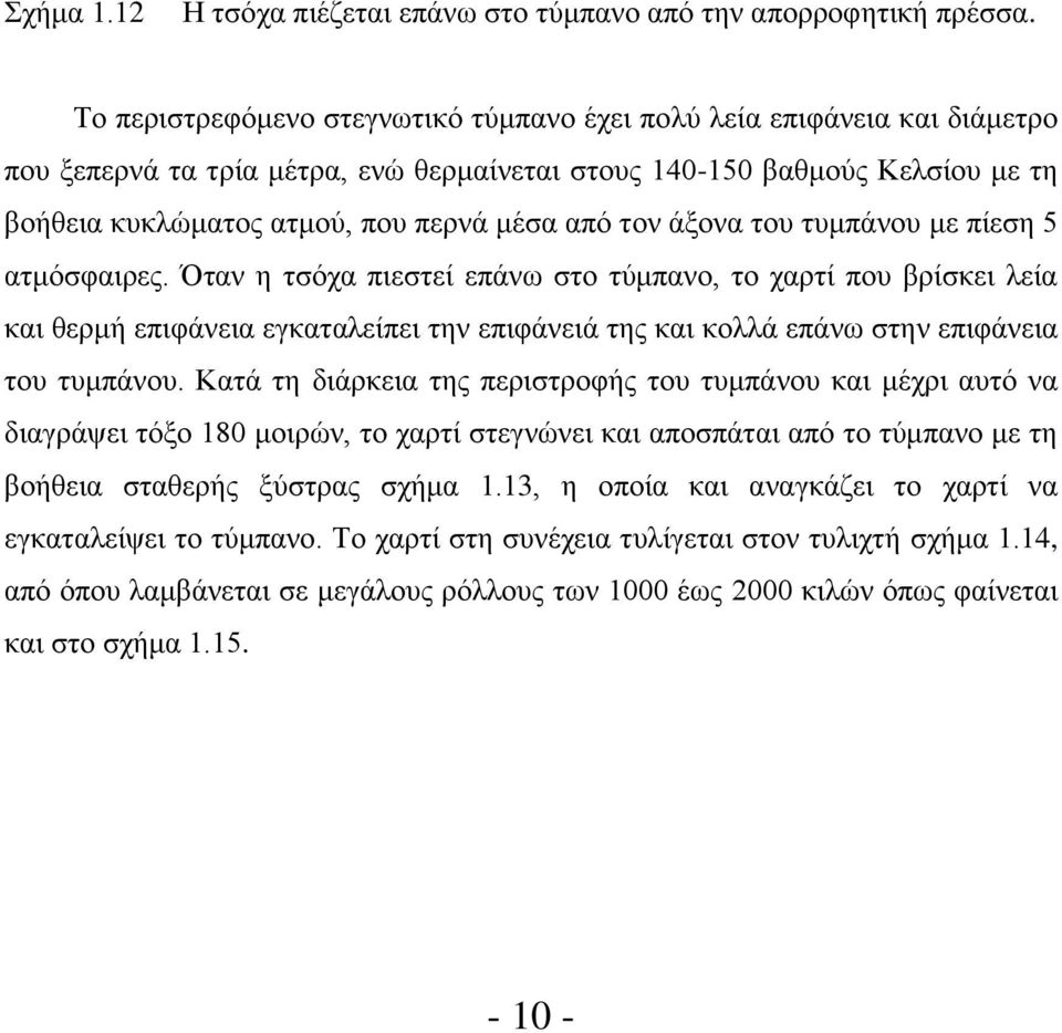 τον άξονα του τυμπάνου με πίεση 5 ατμόσφαιρες.