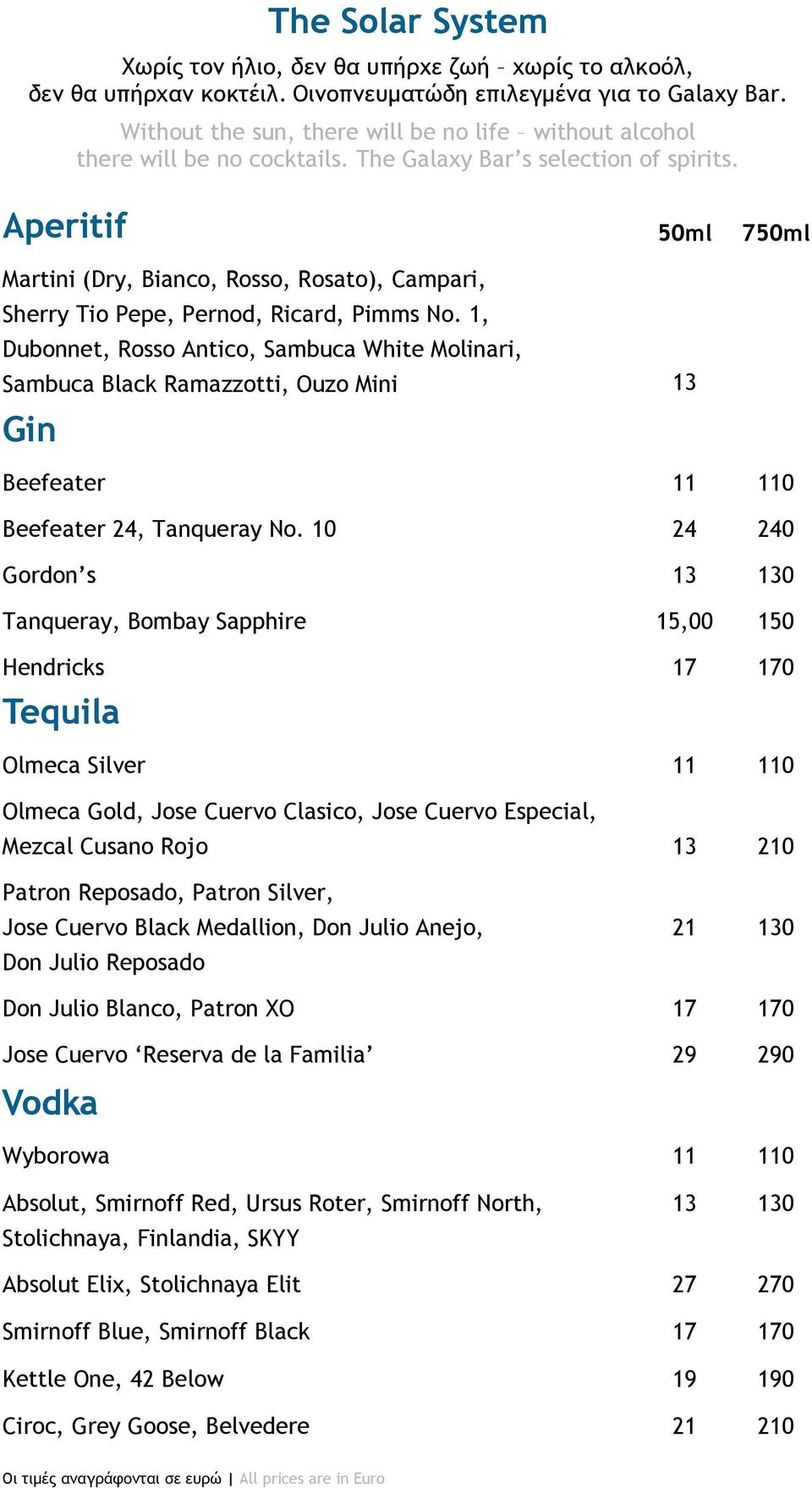 Aperitif 50ml 750ml Martini (Dry, Bianco, Rosso, Rosato), Campari, Sherry Tio Pepe, Pernod, Ricard, Pimms No.