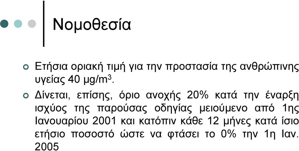 ίνεται, επίσης, όριο ανοχής 20% κατά την έναρξη ισχύος της παρούσας