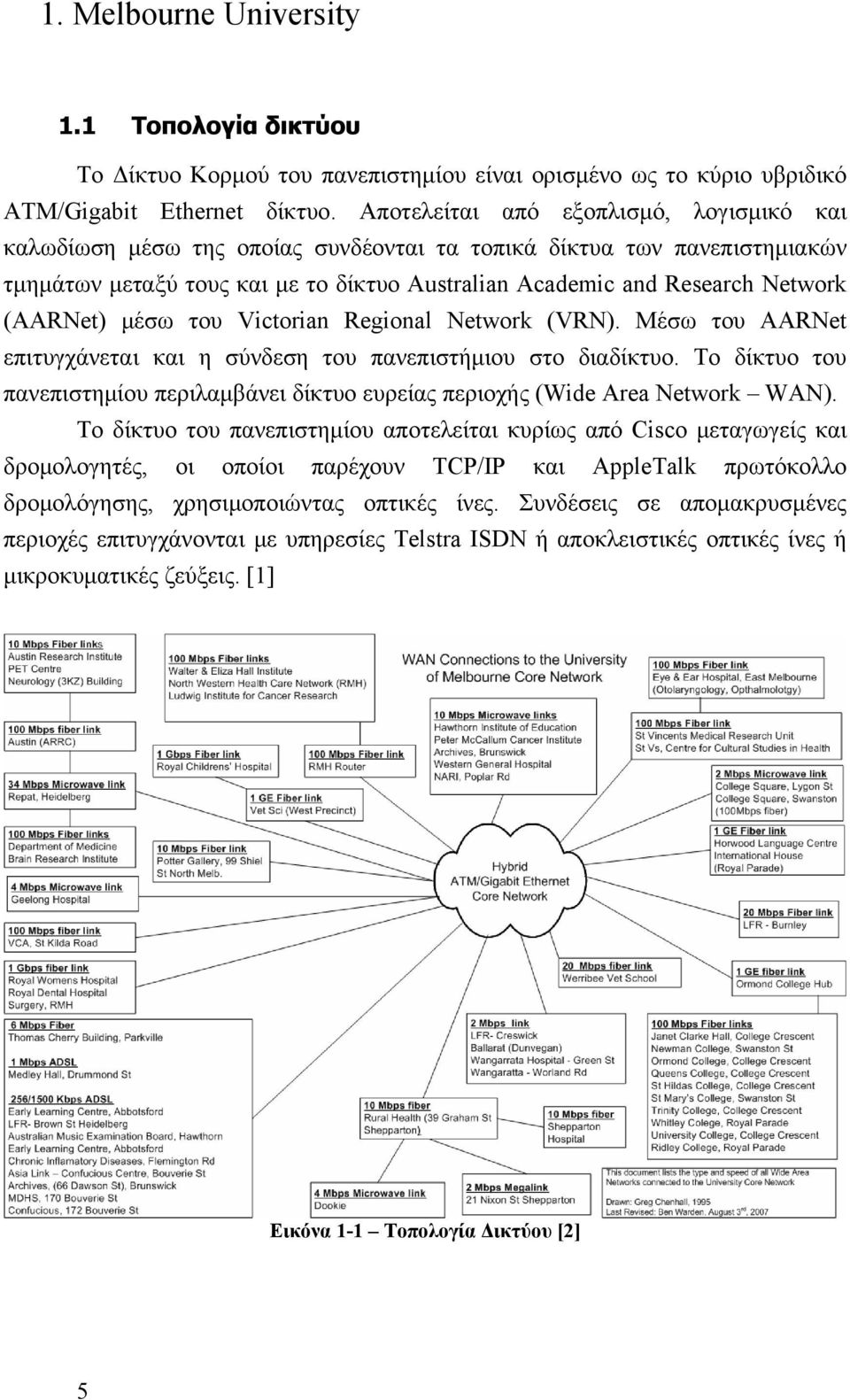 (AARNet) μέσω του Victorian Regional Network (VRN). Μέσω του AARNet επιτυγχάνεται και η σύνδεση του πανεπιστήμιου στο διαδίκτυο.