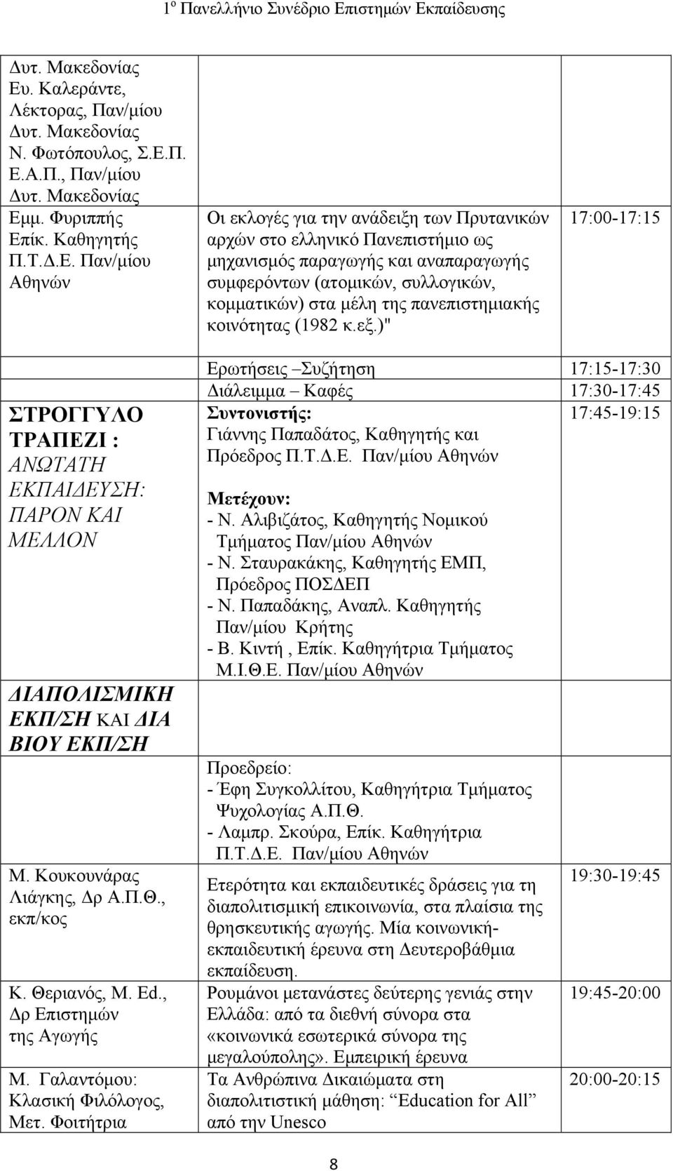 Π. Ε.Α.Π., Παν/μίου Δυτ. Μακεδονίας Εμμ. Φυριππής Επίκ. Καθηγητής Π.Τ.Δ.Ε. Παν/μίου Οι εκλογές για την ανάδειξη των Πρυτανικών αρχών στο ελληνικό Πανεπιστήμιο ως μηχανισμός παραγωγής και αναπαραγωγής