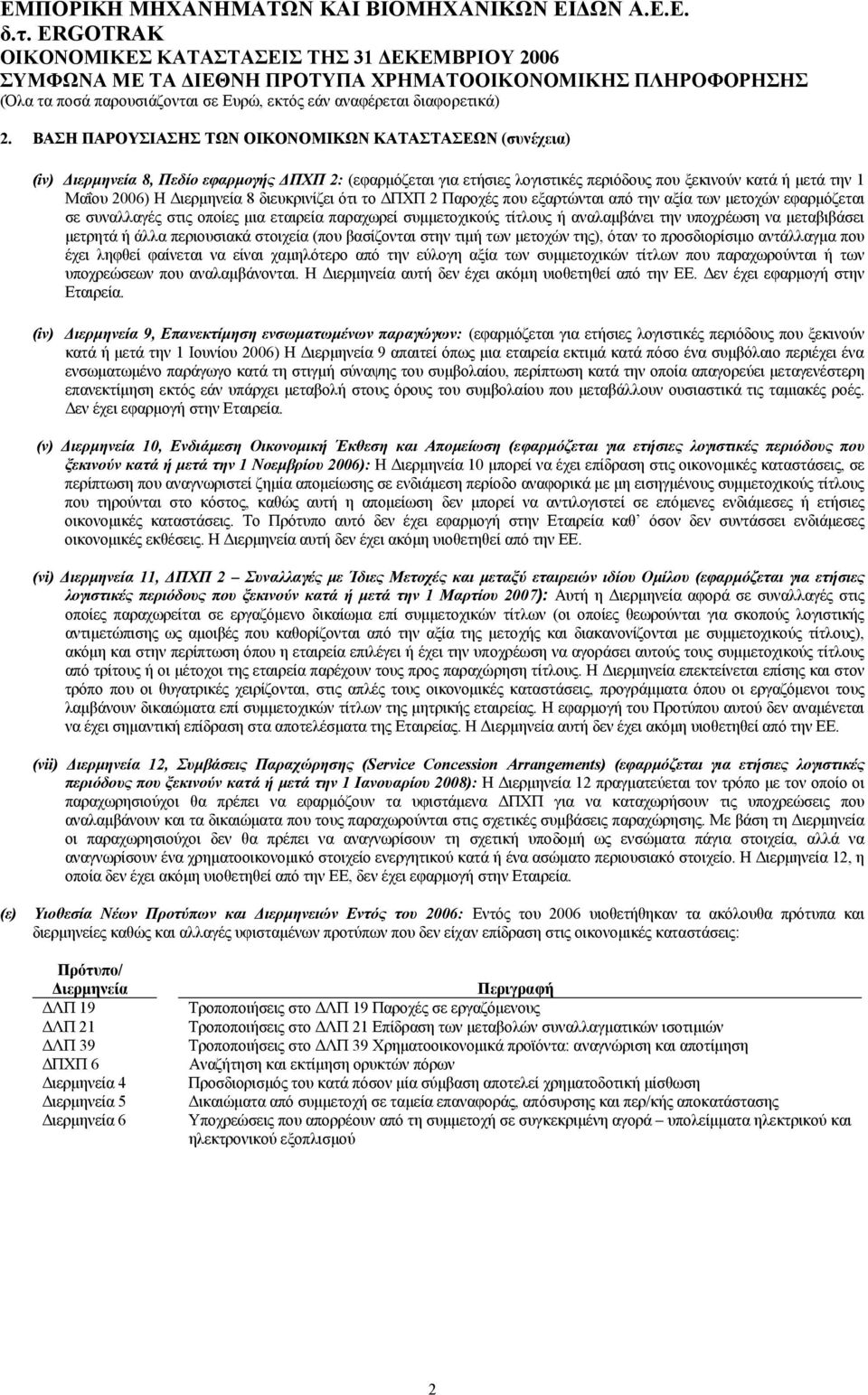 διευκρινίζει ότι το ΠΧΠ 2 Παροχές που εξαρτώνται από την αξία των µετοχών εφαρµόζεται σε συναλλαγές στις οποίες µια εταιρεία παραχωρεί συµµετοχικούς τίτλους ή αναλαµβάνει την υποχρέωση να µεταβιβάσει