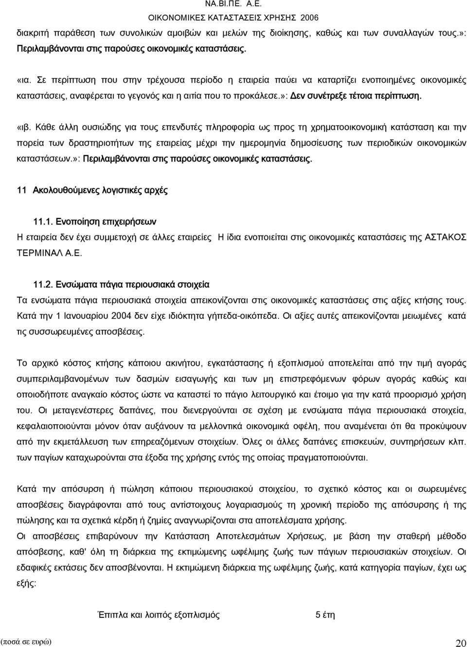 Κάθε άλλη ουσιώδης για τους επενδυτές πληροφορία ως προς τη χρηµατοοικονοµική κατάσταση και την πορεία των δραστηριοτήτων της εταιρείας µέχρι την ηµεροµηνία δηµοσίευσης των περιοδικών οικονοµικών