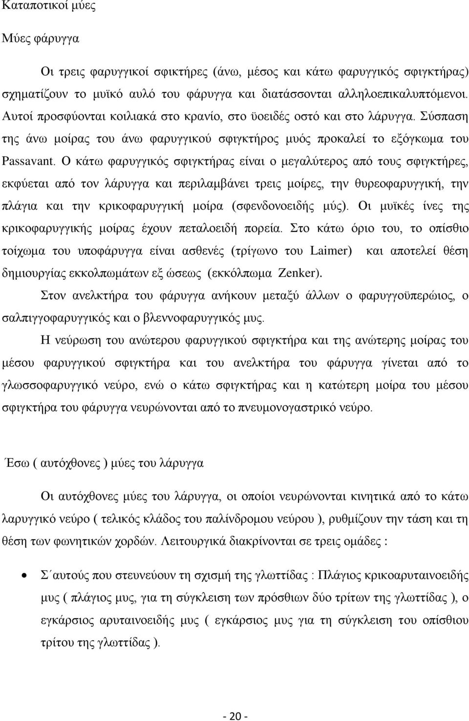 Ο θάησ θαξπγγηθφο ζθηγθηήξαο είλαη ν κεγαιχηεξνο απφ ηνπο ζθηγθηήξεο, εθθχεηαη απφ ηνλ ιάξπγγα θαη πεξηιακβάλεη ηξεηο κνίξεο, ηελ ζπξενθαξπγγηθή, ηελ πιάγηα θαη ηελ θξηθνθαξπγγηθή κνίξα