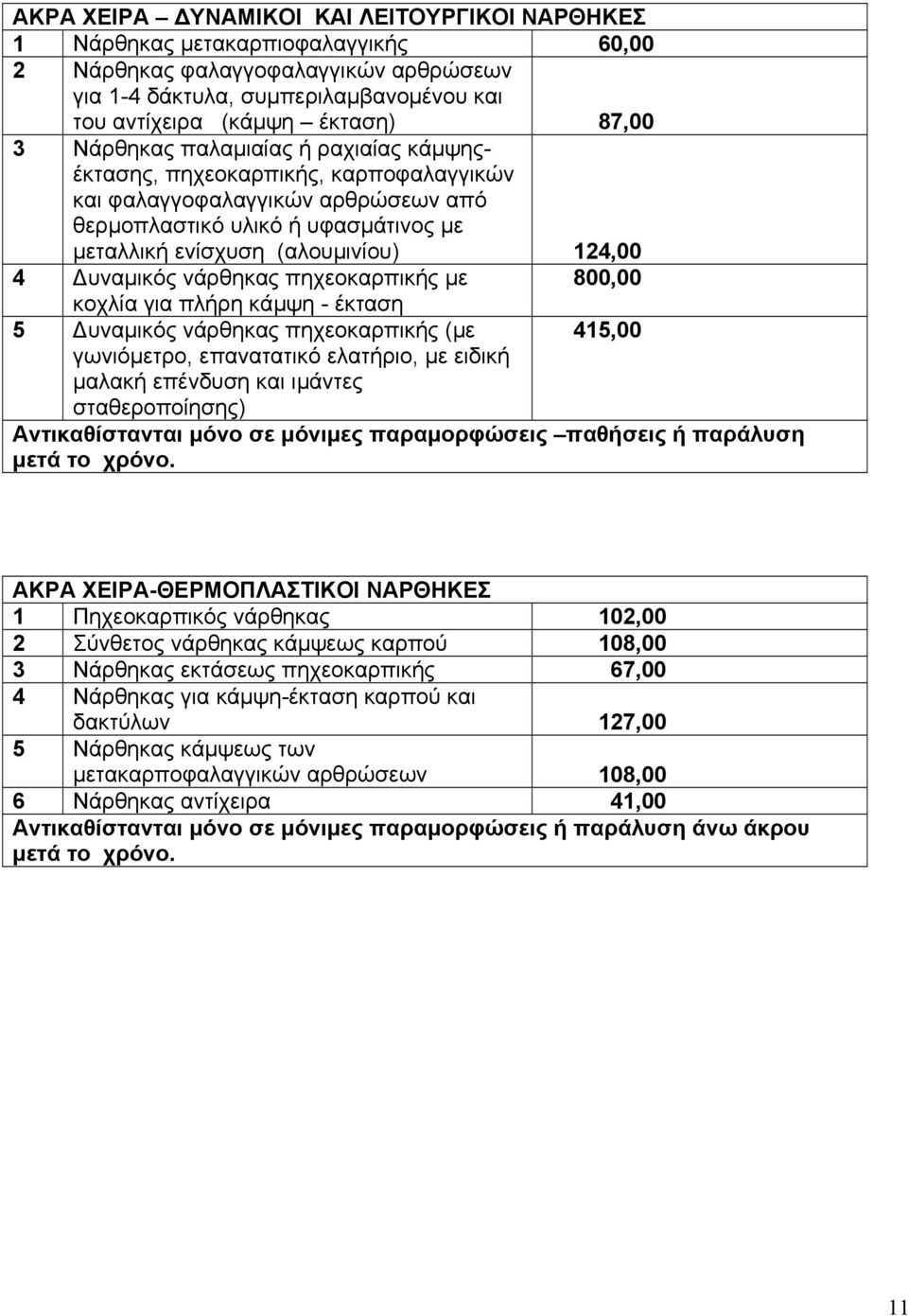 υναµικός νάρθηκας πηχεοκαρπικής µε 800,00 κοχλία για πλήρη κάµψη - έκταση 5 υναµικός νάρθηκας πηχεοκαρπικής (µε 415,00 γωνιόµετρο, επανατατικό ελατήριο, µε ειδική µαλακή επένδυση και ιµάντες